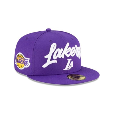 Sapca New Era Los Angeles Lakers NBA NBA Draft Alternate 59FIFTY Fitted - Violet